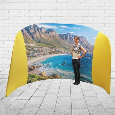 Cape Town fabric booth with a double sided print