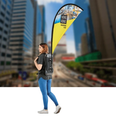 Hong Kong backpack fabric flag