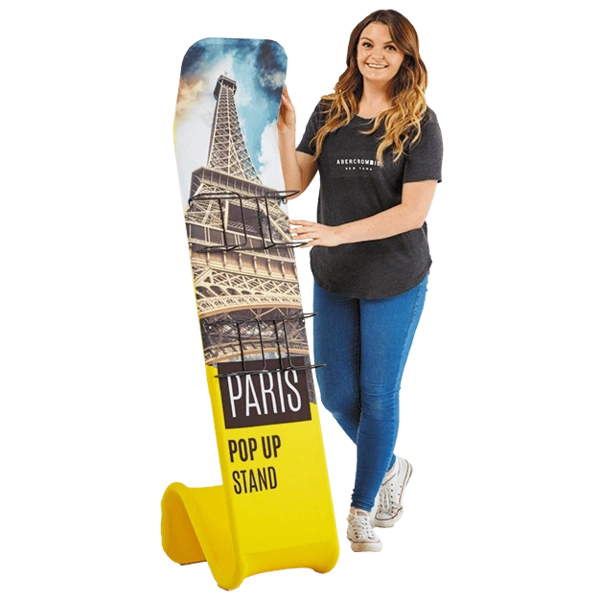 Free standing exhibition literature holder