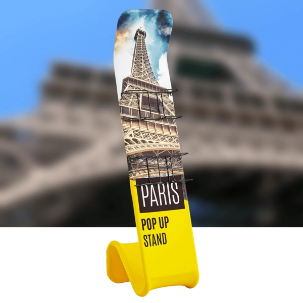 Paris, free standing literature fabric stand with a double sided print or plain option