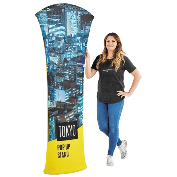 Free standing, tall exhibition Graphic.