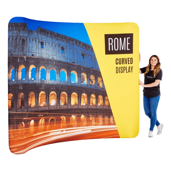 Rome curved fabric stand