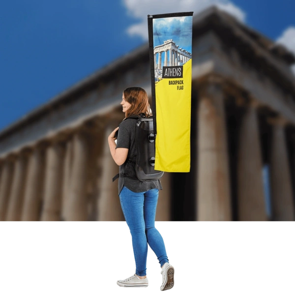 Athens fabric backpack flag